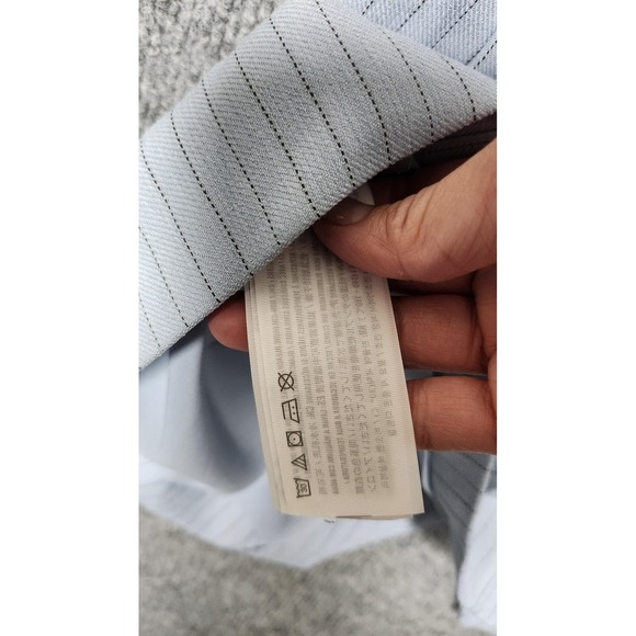 Abercrombie & Fitch Vest Womens Small Blue Pinstripe Button Front Lined FLAW - Picture 10 of 11